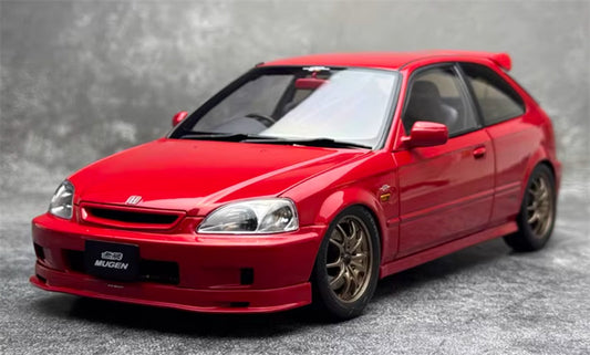 MOTORHELIX Honda Civic Type R EK9 Mugen Milan Red Limited Edition 399PCS ONLY 1:18 Car Pre-built Model view1