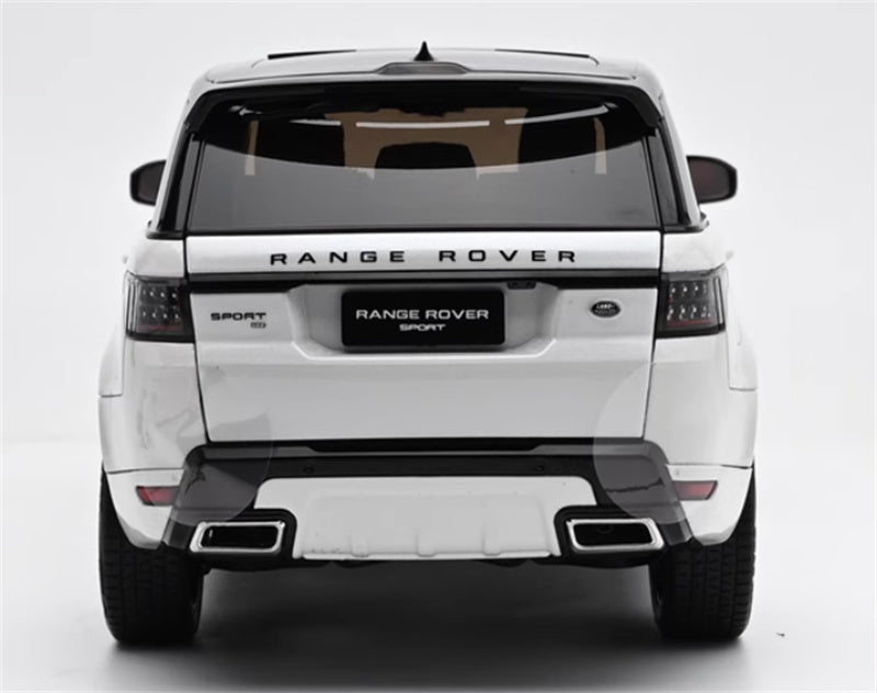 WHELART Range Rover Sport 2018 white - Black wheels 1:18 Car Pre-built Model view8