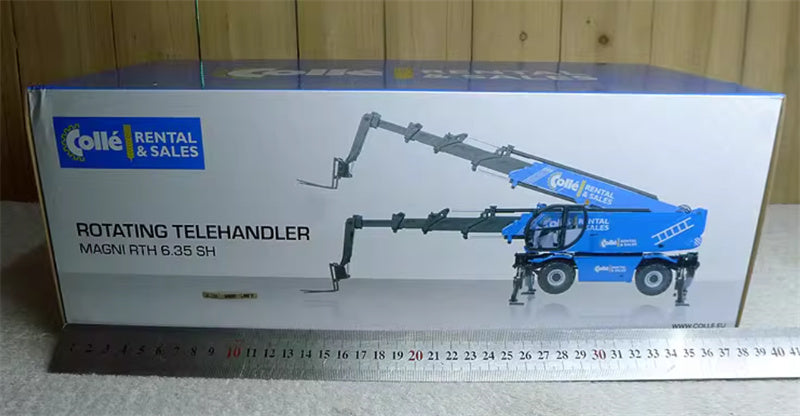 ROS MAGNI RTH 6.35 SH Colle RENTAL&SALES Rotating Telehandler Blue 1:32 Truck Pre-built Model