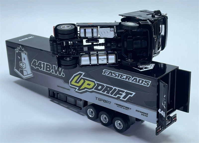 1:64 Mercedes-Benz Actros Drifting Bear ModernArt x 441B.W DIECAST Trailer & Tractor Model