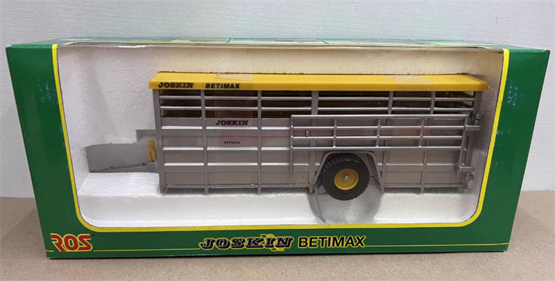 ROS Joskin Carro porta animali Livestock TRANSPORT trailer silver 1:32 Truck Pre-built Model