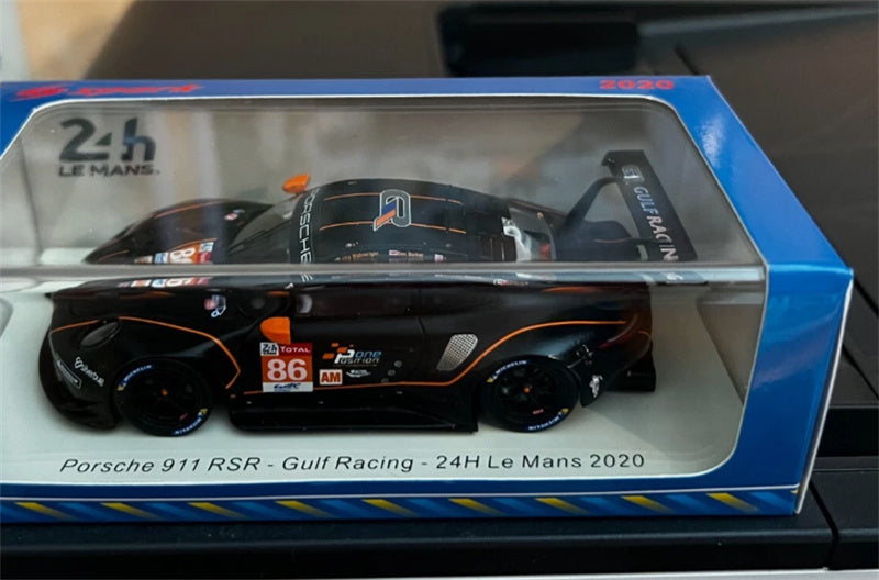 Spark Porsche 911 RSR Gulf Racing #86 24h Le Mans 2020 B.Barker Black 1:43 Car Pre-built Model view1