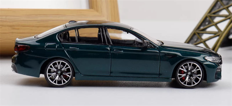 1:64 BMW M5 F90 Isle of Man green MJ Model Limited Edition 999PCS ONLY DIECAST Civil Car Model
