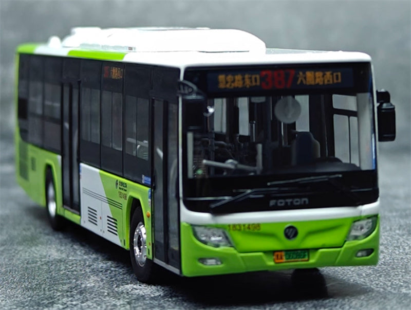 Beijing Public Transport Foton Bus Bafangda Single Machine Route 387 1:64 Bus Pre-built Model view8