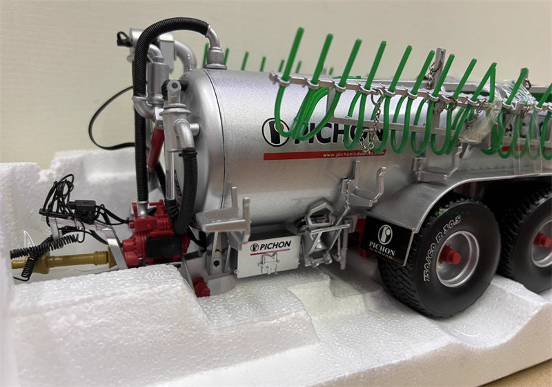 ROS PICHON TCI 18500 L Agricultural Fertilizer tanker trailerr silver 1:32 Truck Pre-built Model