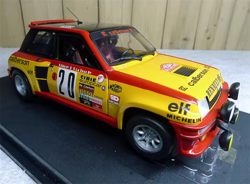 Universal Hobbies Renault 5 Turbo N 20 - 1981 Monte Carlo Rally Drivers: B.Saby / D.Le Saux Limited Edition 1500PCS ONLY 1:18 Car Pre-built Model