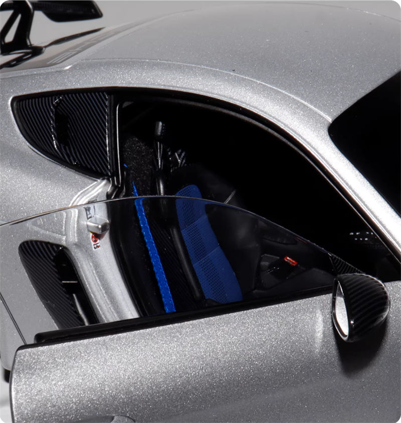 1:18 PORSCHE Cayman GT4 RS 2024 Silver carbon cover  Norev Hard top Tail Wing Edition DIECAST Car Model