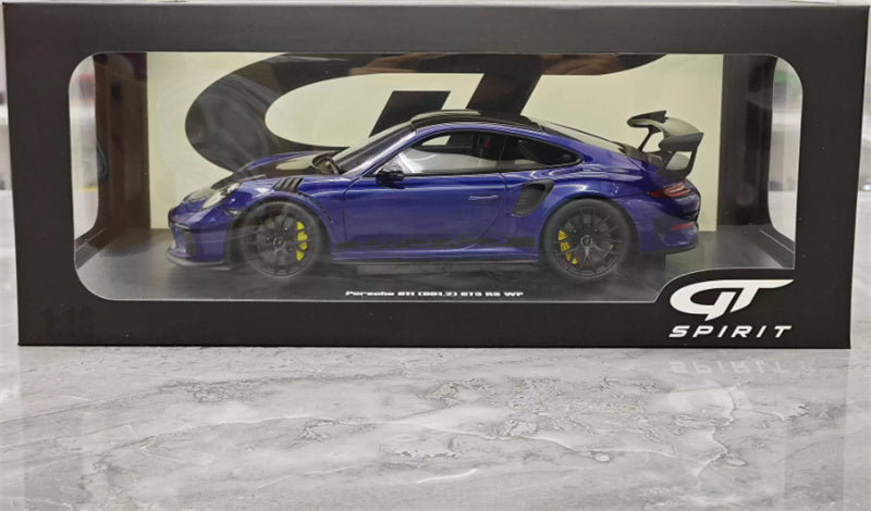 1:18 PORSCHE 911 (991.2) GT3 RS WP COUPE  Blue - black lid  GT SPIRIT Limited Edition Resin Car Model