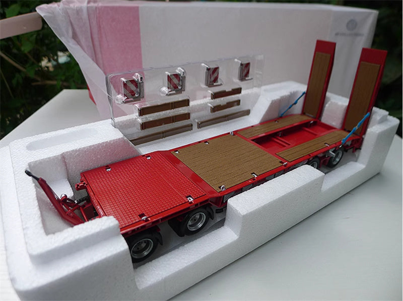 AT COLLECTIONS NOOTEBOOM SUPERTRAILER ASDV-40-22 DRAWBAR TRAILER Red 1:32 Truck Pre-built Model