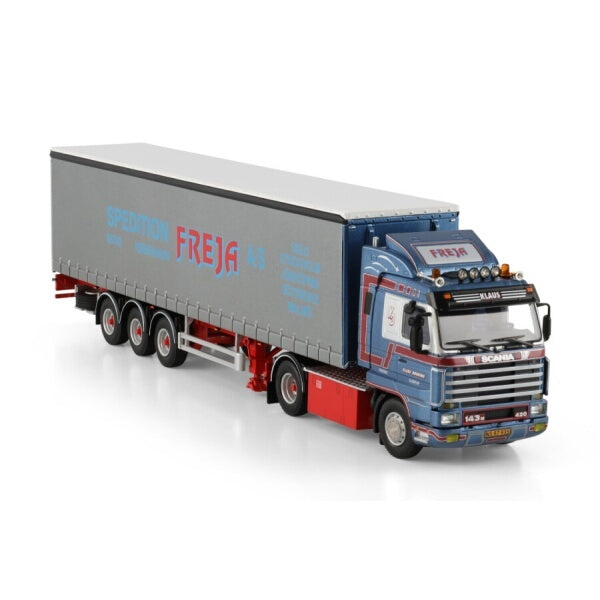 1:50 SCANIA KLAUS BONDING 3 series 4X2 CURTAINSIDE TRAILER 3 AXLE WSI   Diecast Model