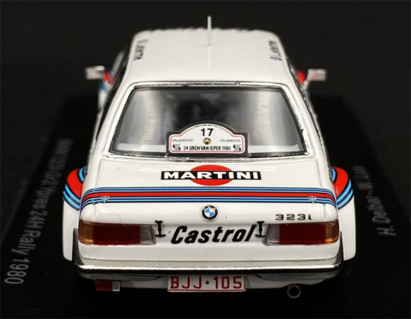 Spark BMW 323i Gr2 Ypres 24H Rally 1980 H.DELBAR 1:43 Car Pre-built Model view7