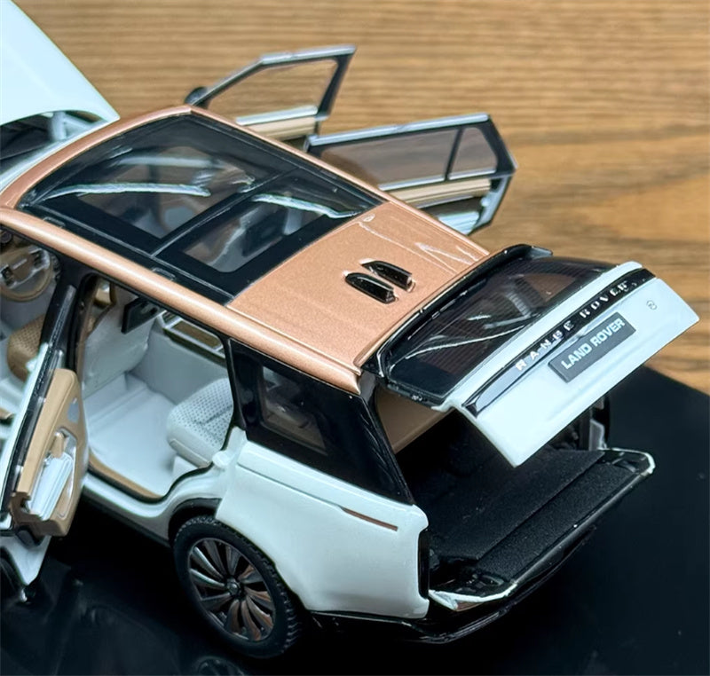 1:43 Land Rover Range Rover Honor Genesis 2022 White Gold Top  LCD MODELS Extended Edition DIECAST Car Model