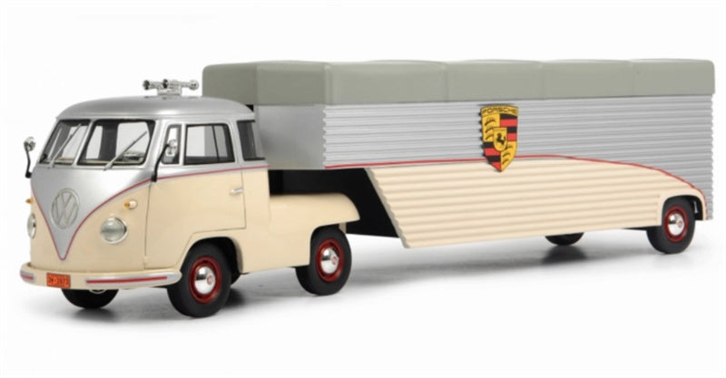 Schuco Volkswagen VW T1 Continental Motors Porsche 1:18 Truck Pre-built Model view1