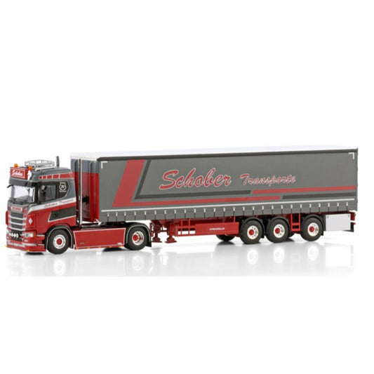 WSI  SCANIA S NORMAL CS20N 4X2 CURTAINSIDE TRAILER - 3 AXLE Schober 1:50 DIECAST Truck Lorry