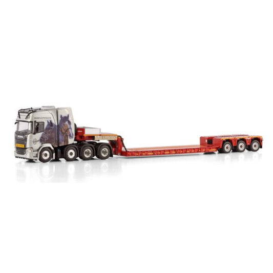 1:50 SCANIA Esser Schwertransporte R CR20H 8X4 EURO PX LOW LOADER 3 AXLE WSI Diecast Model