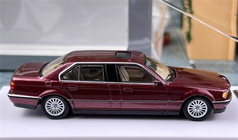 1:64 BMW E38 7 Series L7 98-01 Cherry Red DCM DIECAST Limited Edition 499pcs ONLY Model