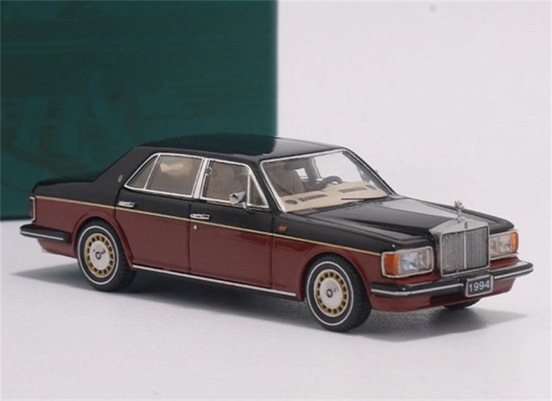GFCC 1994 Rolls Royce Silver Spur III Red black two-tone with gold wheels Limited Edition 399PCS ONLY LHD 1:64 car Pre-built Model view3