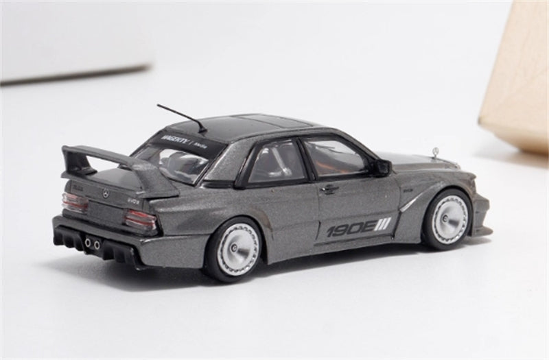 1:64 Mercedes Benz 190E EVO III W201 Gunmetal Grey BSC DIECAST Model