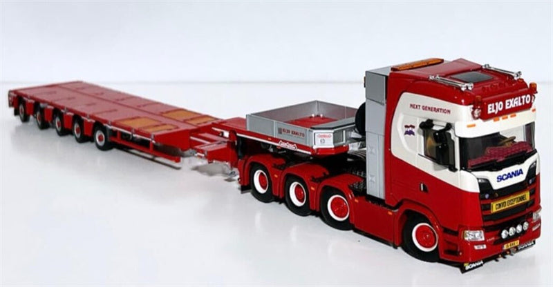 WSI SCANIA S HIGHLINE CS20H 8X4 NOOTEBOOM MCO-PX 5 AXLE ELJO EXALTO 1:50 Truck Pre-built Model
