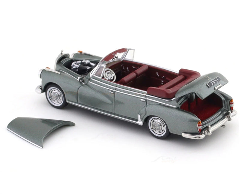 GFCC Mercedes Benz 300D 1959 Convertible Metallic Green LHD 1:64 car Pre-built Model view4