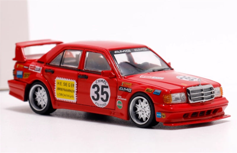 LMLF MODEL Mercedes Benz 190E 2.5-16 Evolution Red AMG CAMEL 1:64 Car Pre-built Model view4