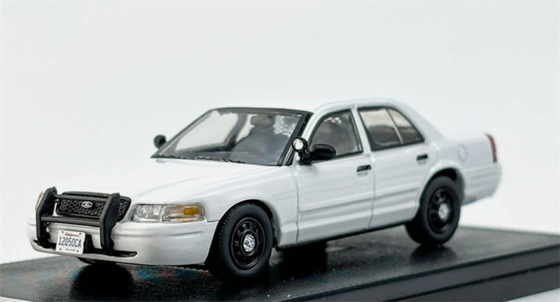 Rollin Ford Crown Victoria White covered police car Unmarked 1:64 Car Pre-built Model