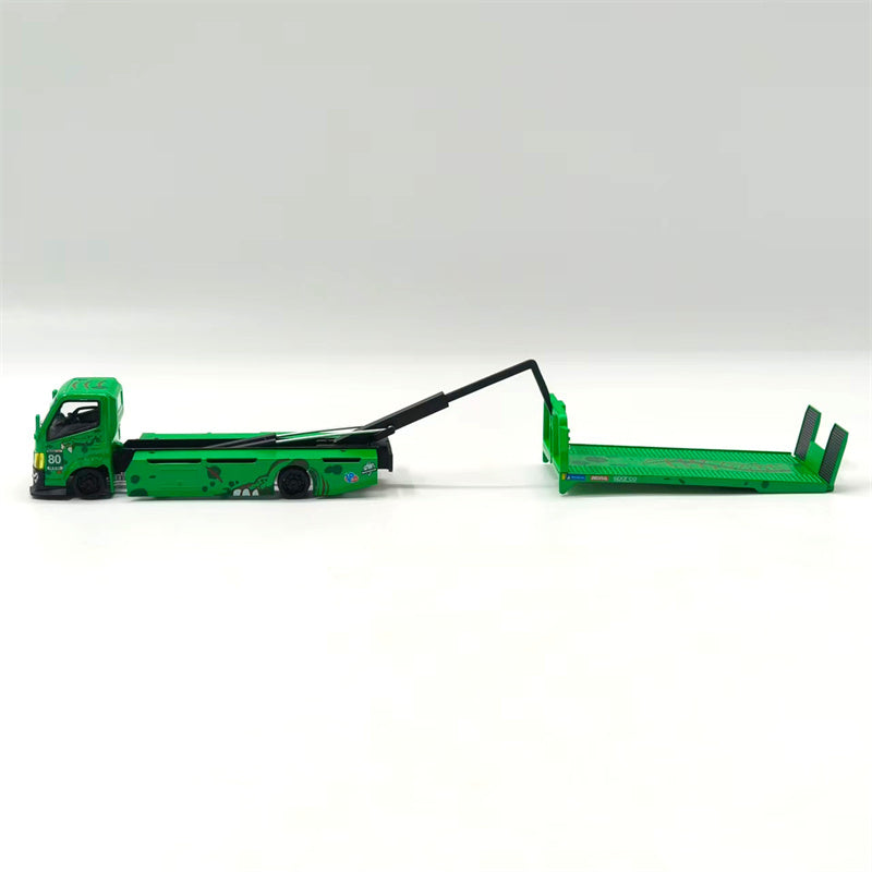 1:64 Hino H300 Dinosaur Painting Green Mega Gear DIECAST Model