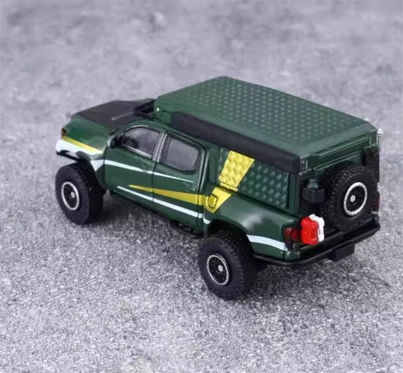 GCD TOYOTA Tacoma Camper Off-Road SUV Green LHD 1:64 Truck Pre-built Model view5