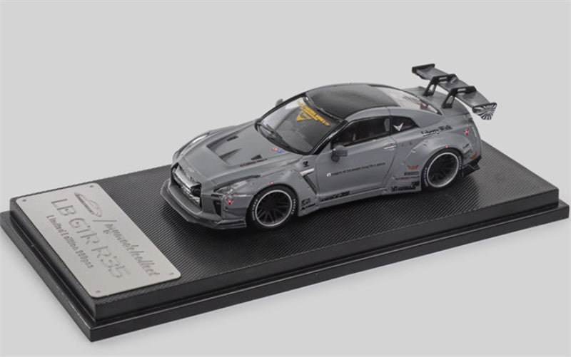 mymodelcollect Nissan GT-R R35 LBWK Limited Edition Battle Grey 1:64 Car Pre-built Model view3