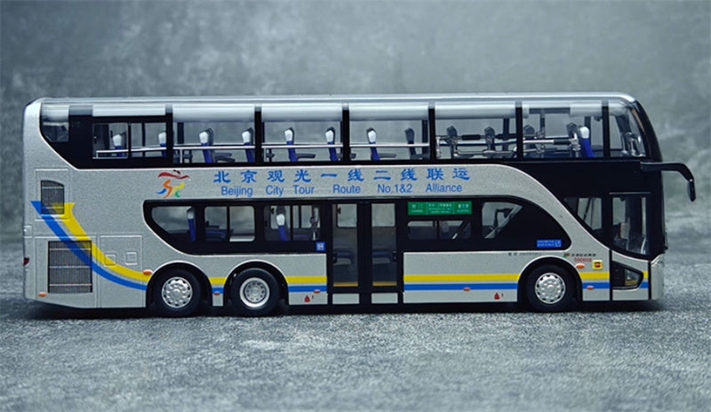 Beijing Public Transport Yaxing Double Layer Beijing City Tour Route No.1&2 Alliance 1:64 Bus Pre-built Model view6