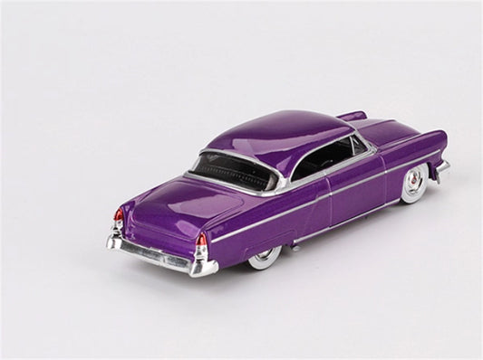 MINIGT Lincoln Capri Hot Rod 1954 Purple Metallic color box packaging 1:64 Car Pre-built Model view2