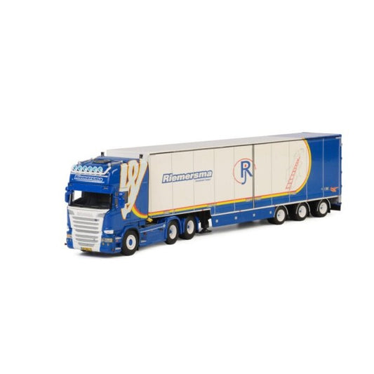 1:50 SCANIA RIEMERSMA 6X2 SEMI BOX TRAILER WSI Diecast Model