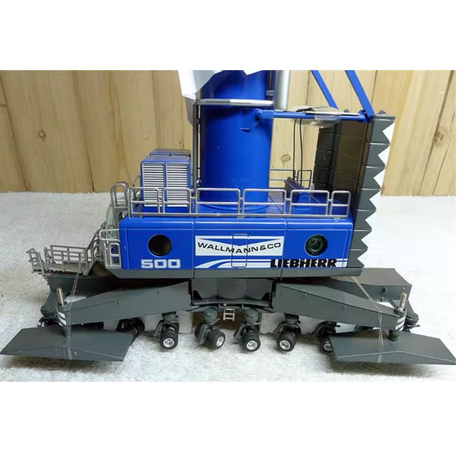 NZG Liebherr LHM 500 Mobile Harbour Wallmann & co Crane blue 1:87 DIECAST Crane Truck