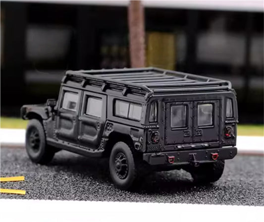 MASTER Hummer H1 off-road vehicle Metal Black Civilian Edition 1:64 Truck Pre-built Airliner Model Display view2