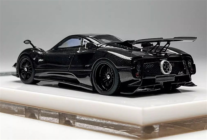 HH Model Pagani Zonda Tricolore Black carbon fiber - hardtop version 1:64 Car Pre-built Model view4