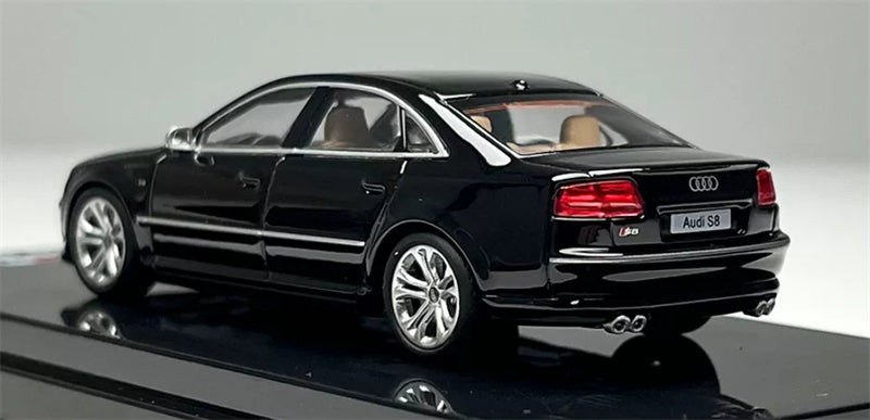 1:64 Audi S8 (D3) 2008 black MOTORHELIX GruppeM Racing DIECAST Civil Car Model