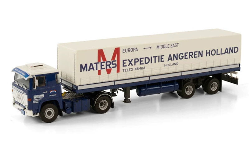 WSI SCANIA 1 SERIES 4X2 CURTAINSIDE TRAILER CLASSIC - 2 AXLE MATERS EXPEDITIE B.V. 1:50 Truck Pre-built Model