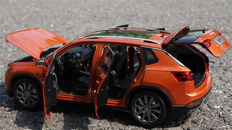 FAW Volkswagen VW TAYRON SUV orange 1:18 Car Pre-built Model view4