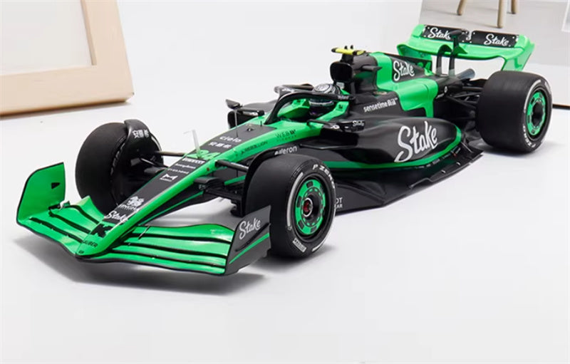 1:18  Stake Kick Sauber C44 Zhou #24 GP 2024 Green  MINICHAMPS  Resin Car Model