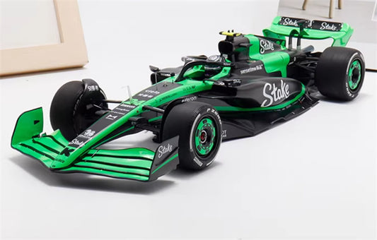 1:18  Stake Kick Sauber C44 Zhou #24 GP 2024 Green  MINICHAMPS  Resin Car Model