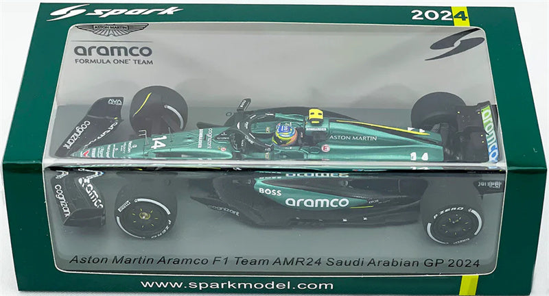 Spark Aston Martin Aramco AMR24 Saudi Arabian GP 2024 ALONSO 1:43 Car Model view9