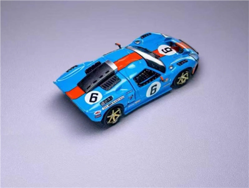Rhino Model Ford GT40 #6 Gulf Painting Limited Edition 599PCS ONLY 1:64 Car Pre-built Model view6
