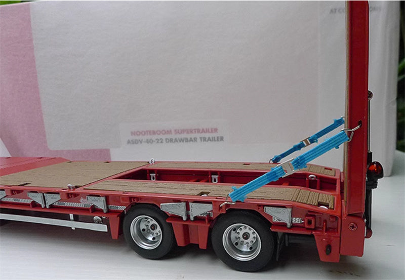 AT COLLECTIONS NOOTEBOOM SUPERTRAILER ASDV-40-22 DRAWBAR TRAILER Red 1:32 Truck Pre-built Model