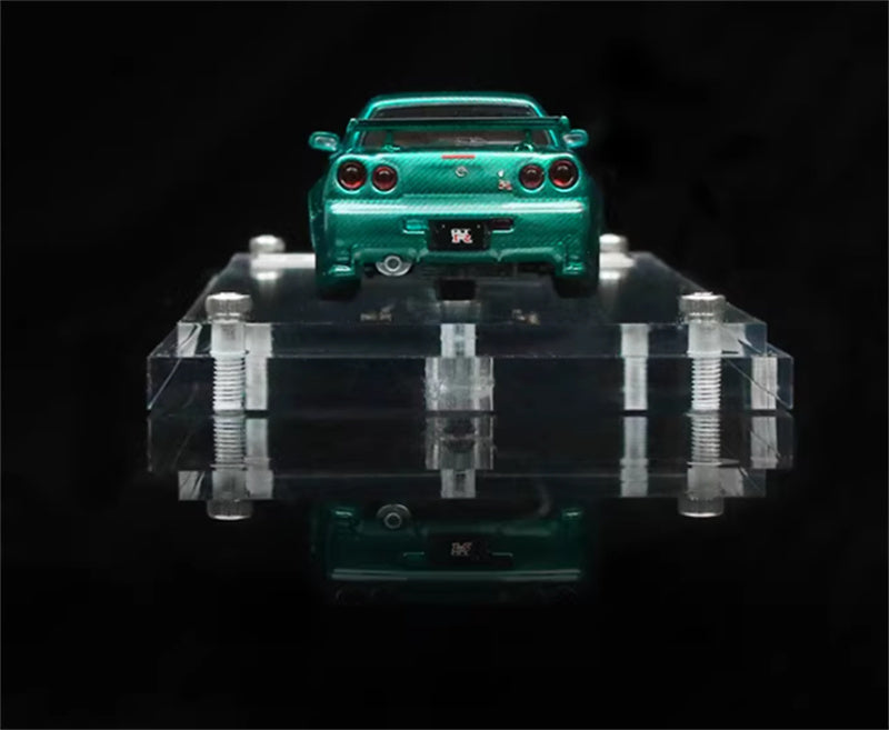 TIME TOP Nissan GTR R34 Metal Green Limited Edition 999PCS ONLY 1:64 Car Pre-built Model view5