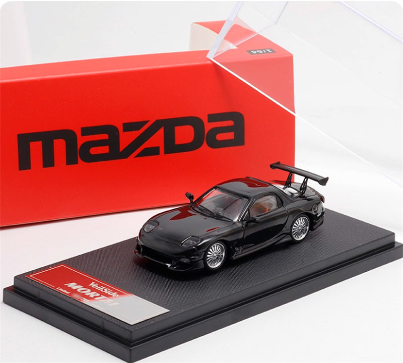 Mortal Mazda RX7 Veilside Limited Edition black 1:64 Car Pre-built Model view8