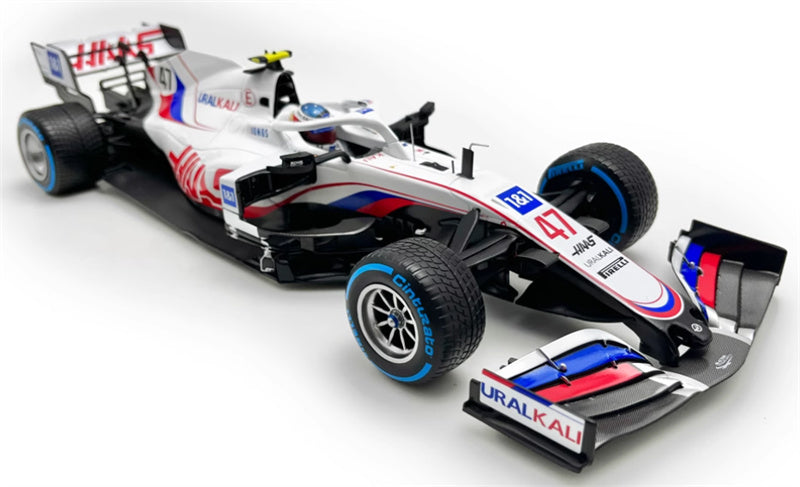 MINICHAMPS Haas VF-21 Schumacher Belgian GP 2021 #47 Limited Edition 504PCS ONLY Uralkali Cinturato Pirelli 1&1 1:18 Car Pre-built Model view4