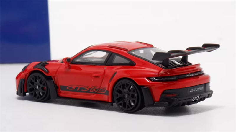 SW Porsche 992 GT3 RS red black decal Limited Edition 599PCS ONLY 1:64 car Pre-built Model view5