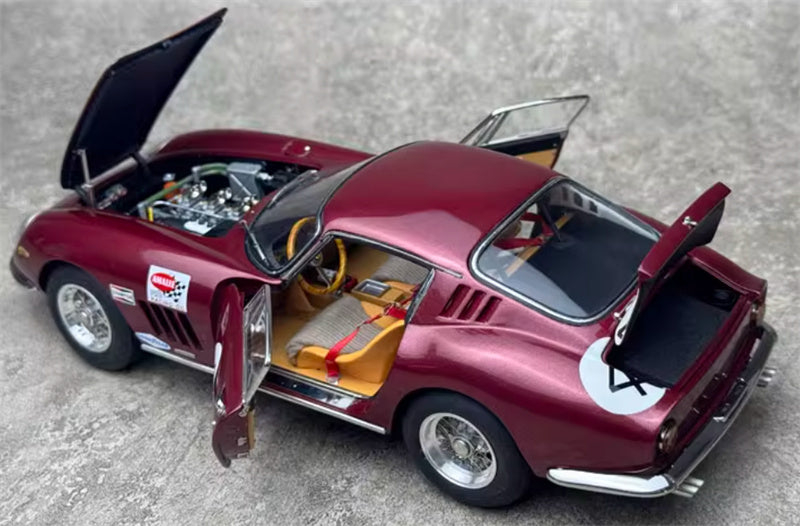 CMC Ferrari 275 GTB/C Combined Governor's and Tourist Trophy 1966 Rodriguez #4 Sprinkle red Limited Edition 1000PCS ONLY 1:18 Car Pre-built Model view7