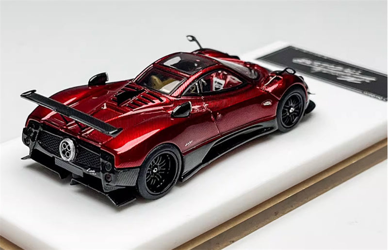 HH Model Pagani Zonda Tricolore Red carbon fiber - hardtop version 1:64 Car Pre-built Model view4