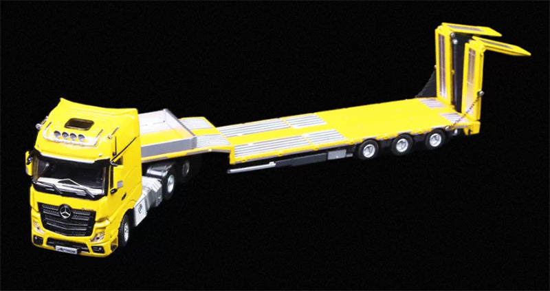 1:64 Mercedes-Benz Actros Yellow TIMEMICRO x PERKA DIECAST Trailer & Tractor Model